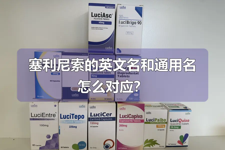 塞利尼索的英文名和通用名怎么对应？